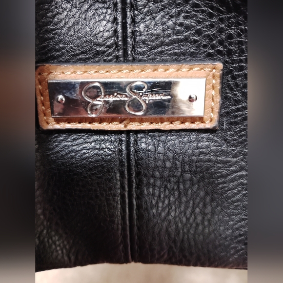 🖤*Jessica Simpson* Black and Tan Hobo Bag GENUINE LEATHER ! - Picture 8 of 9